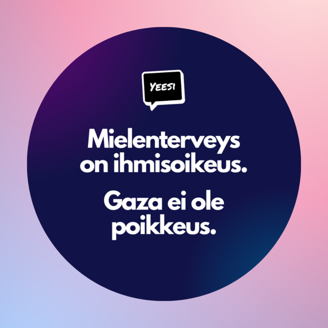 Mielenterveys on ihmisoikeus – Gaza ei ole poikkeus