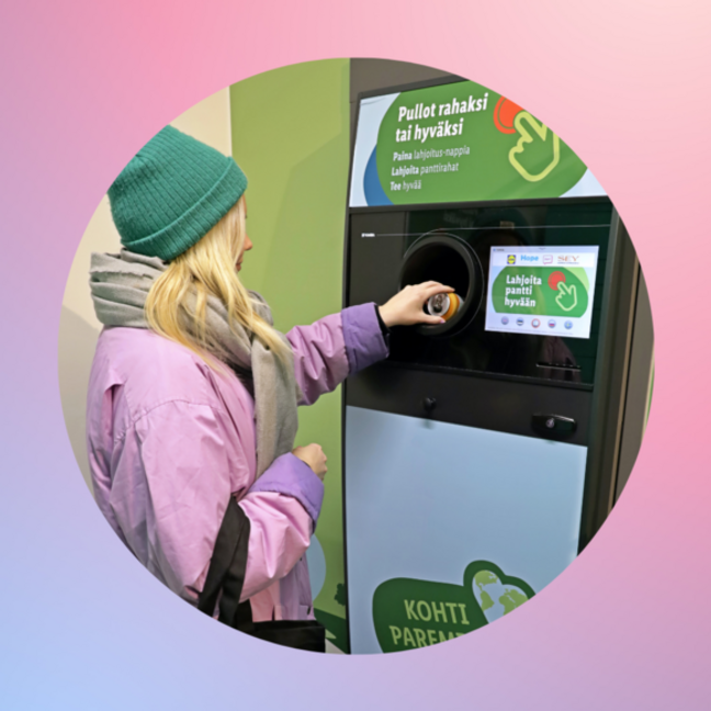 Yeesi yhteistyöhön Lidlin kanssa, voit lahjoittaa pullopantit nuorten mielenterveyden edistämiseen!
