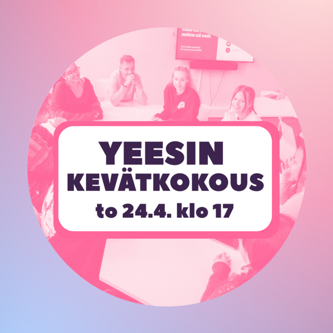Kutsu Yeesin kevätkokoukseen torstaina 24.4.2025